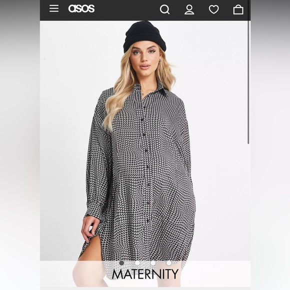 NWOT ASOS Glamorous Bloom oversized maternity dress - Picture 1 of 4